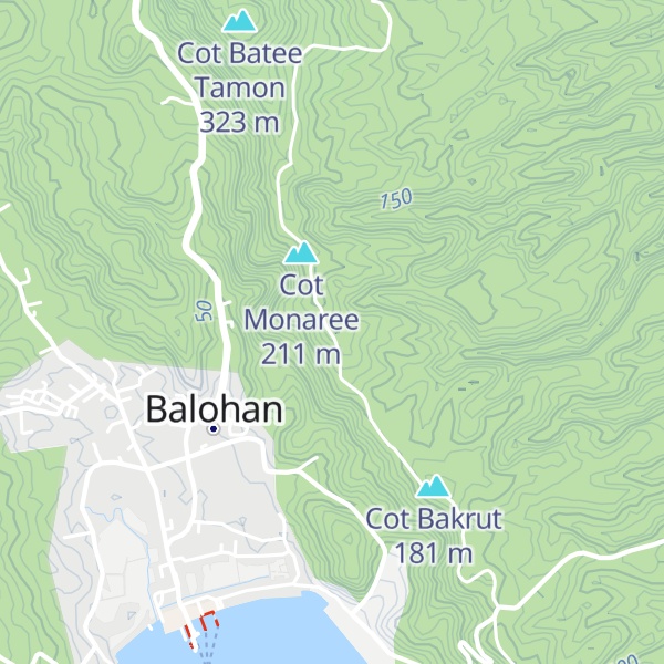 Map of Cot Meucabung