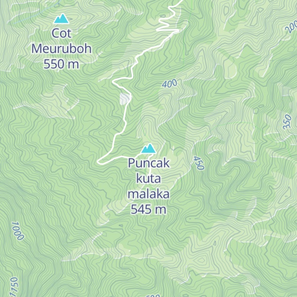 Map of Puncak kuta malaka