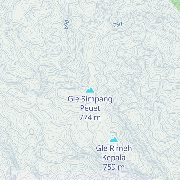 Map of Gle Simpang Peuet