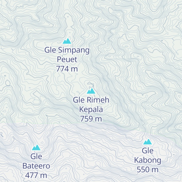 Map of Gle Rimeh Kepala