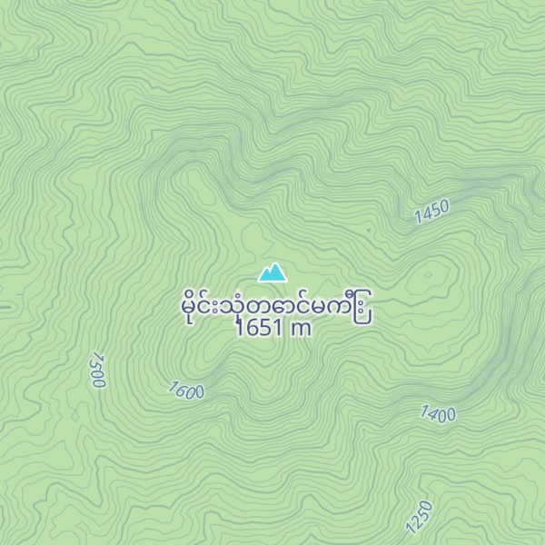 Map of မိုင်းသုံတောင်မကြီး