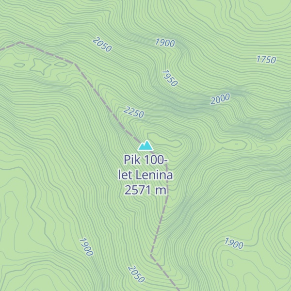 Map of Pik 100-let Lenina