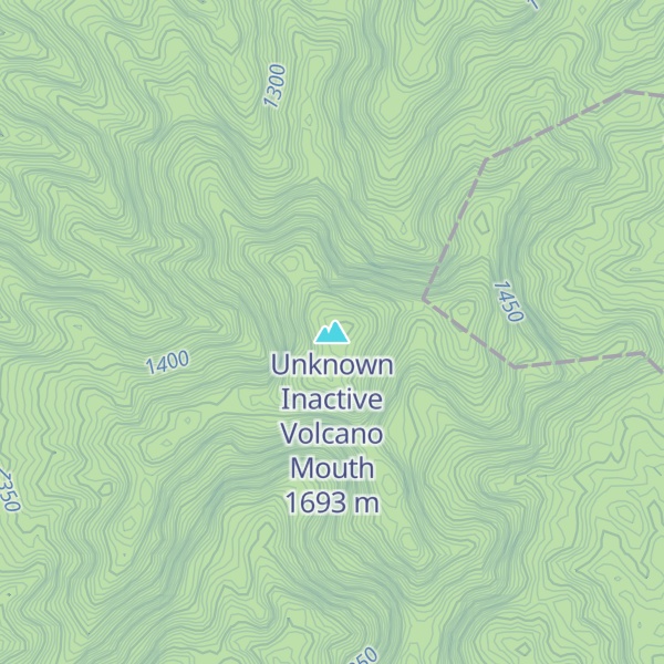 Map of Unknown Inactive Volcano Mouth
