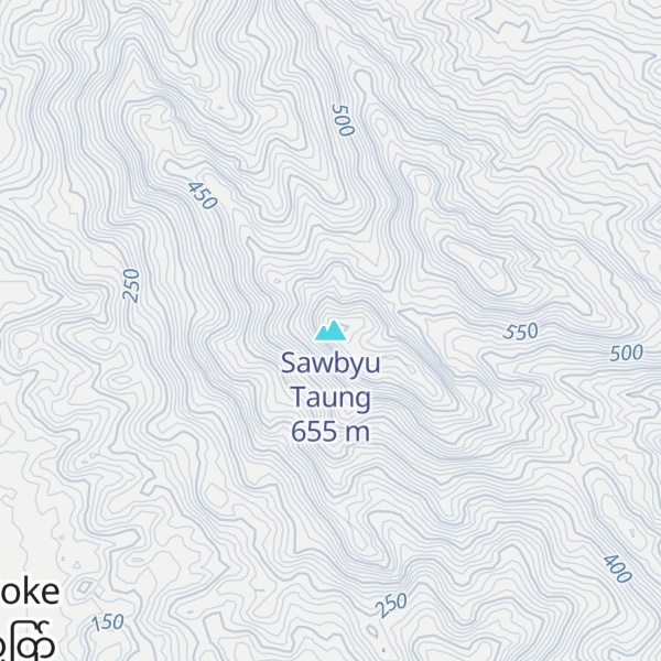 Map of Sawbyu Taung