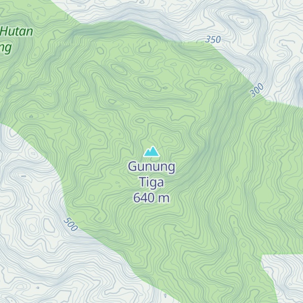 Map of Gunung Tiga