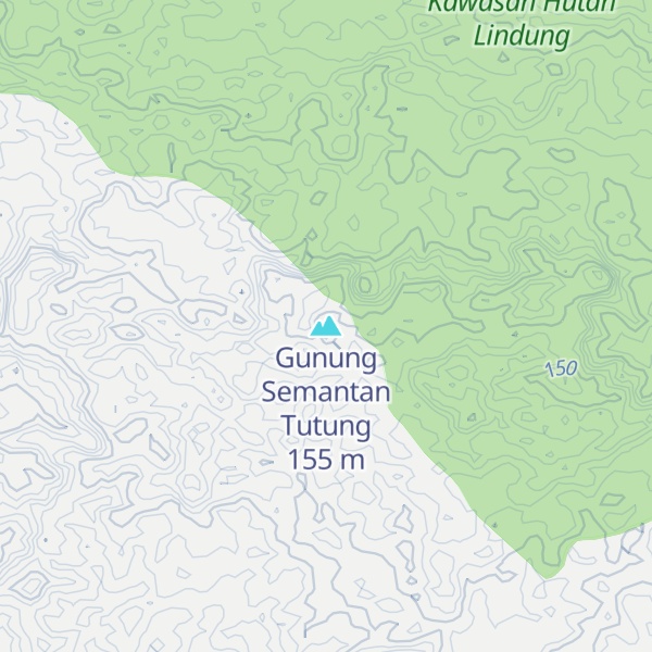 Map of Gunung Semantan Tutung