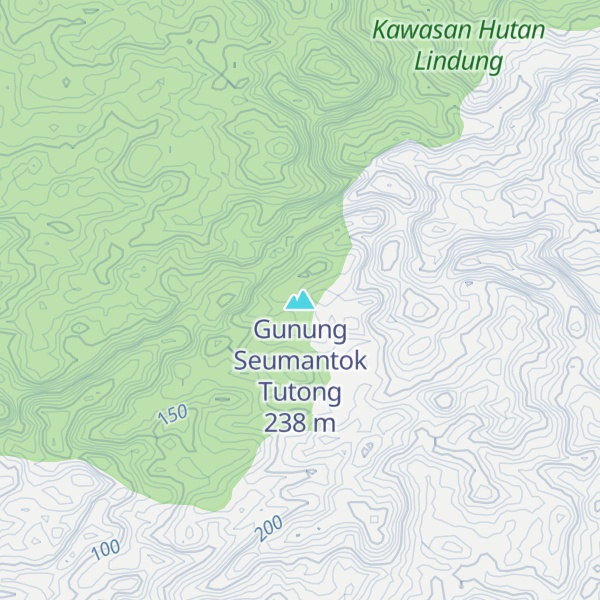 Map of Gunung Seumantok Tutong