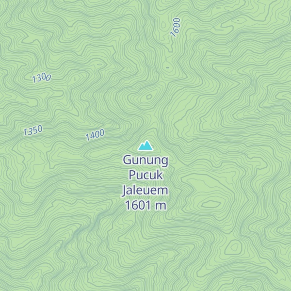 Map of Gunung Pucuk Jaleuem
