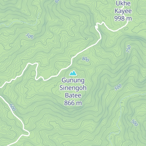 Map of Gunung Sinengoh Batee