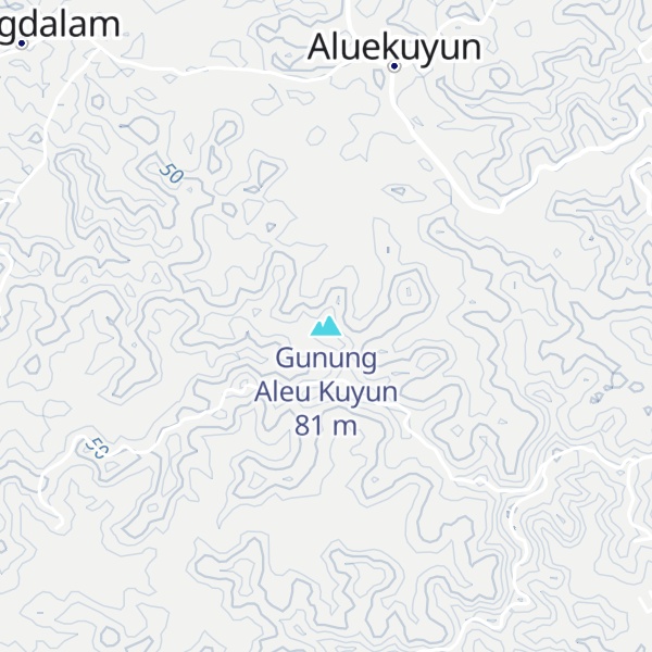 Map of Gunung Aleu Kuyun