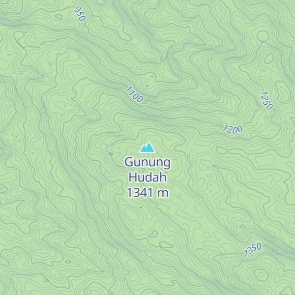 Map of Gunung Hudah