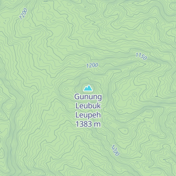 Map of Gunung Leubuk Leupeh