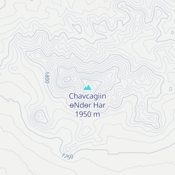 Map of Chavcagiin өNdөr Har