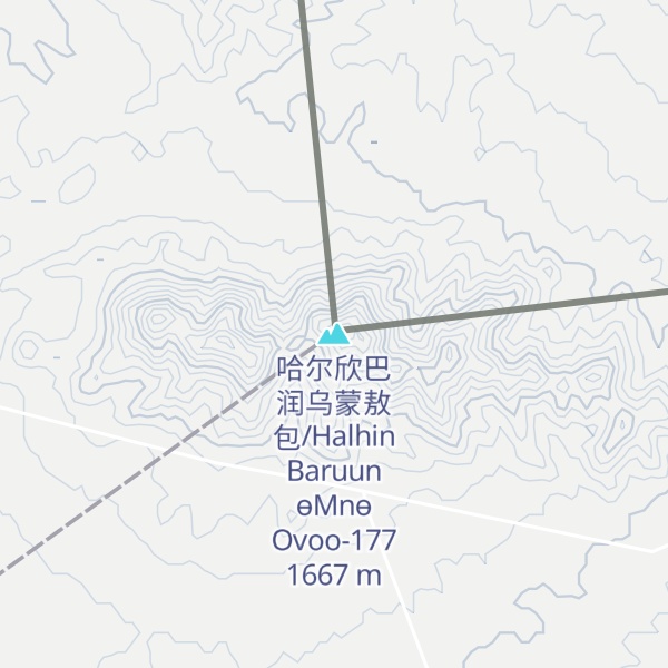 Map of 哈尔欣巴润乌蒙敖包/Halhin Baruun өMnө Ovoo-177