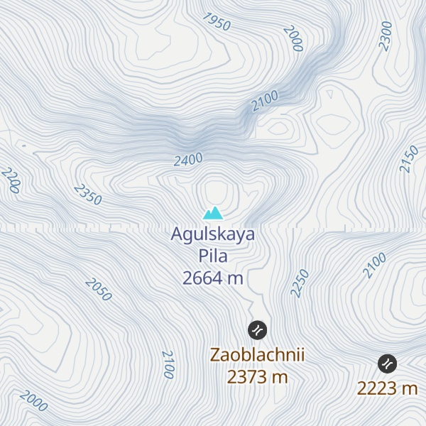 Map of Agulskaya Pila