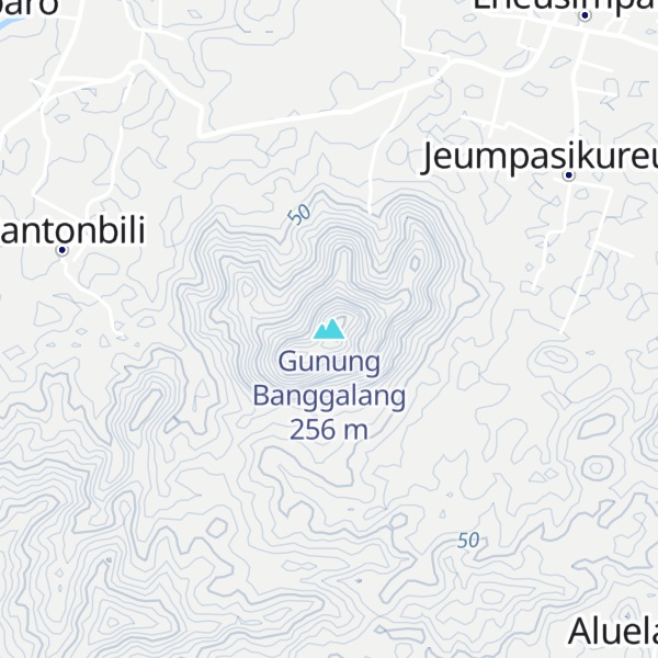 Map of Gunung Banggalang