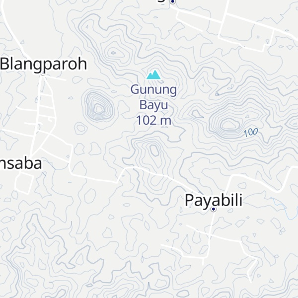 Map of Gunung Kubuteungku