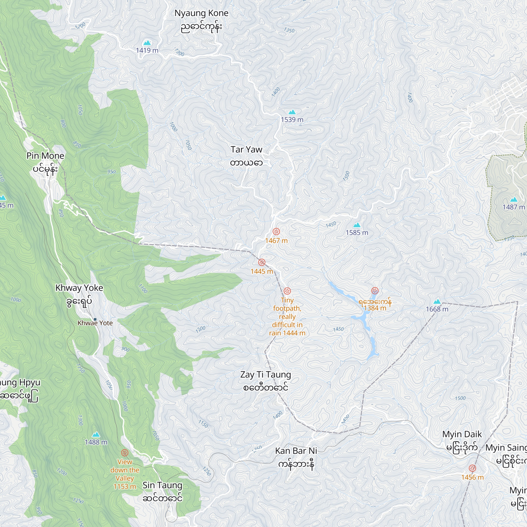 Palaung Taung View Resting Place map