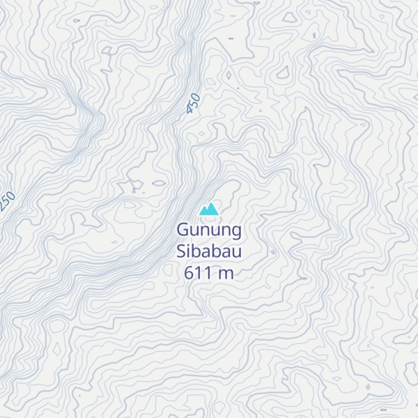 Map of Gunung Sibabau