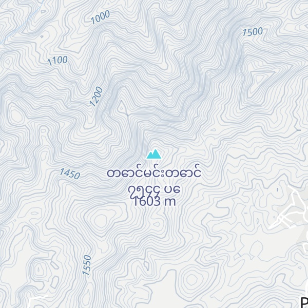 Map of တောင်မင်းတောင်  ၇၅၄၄ ပေ