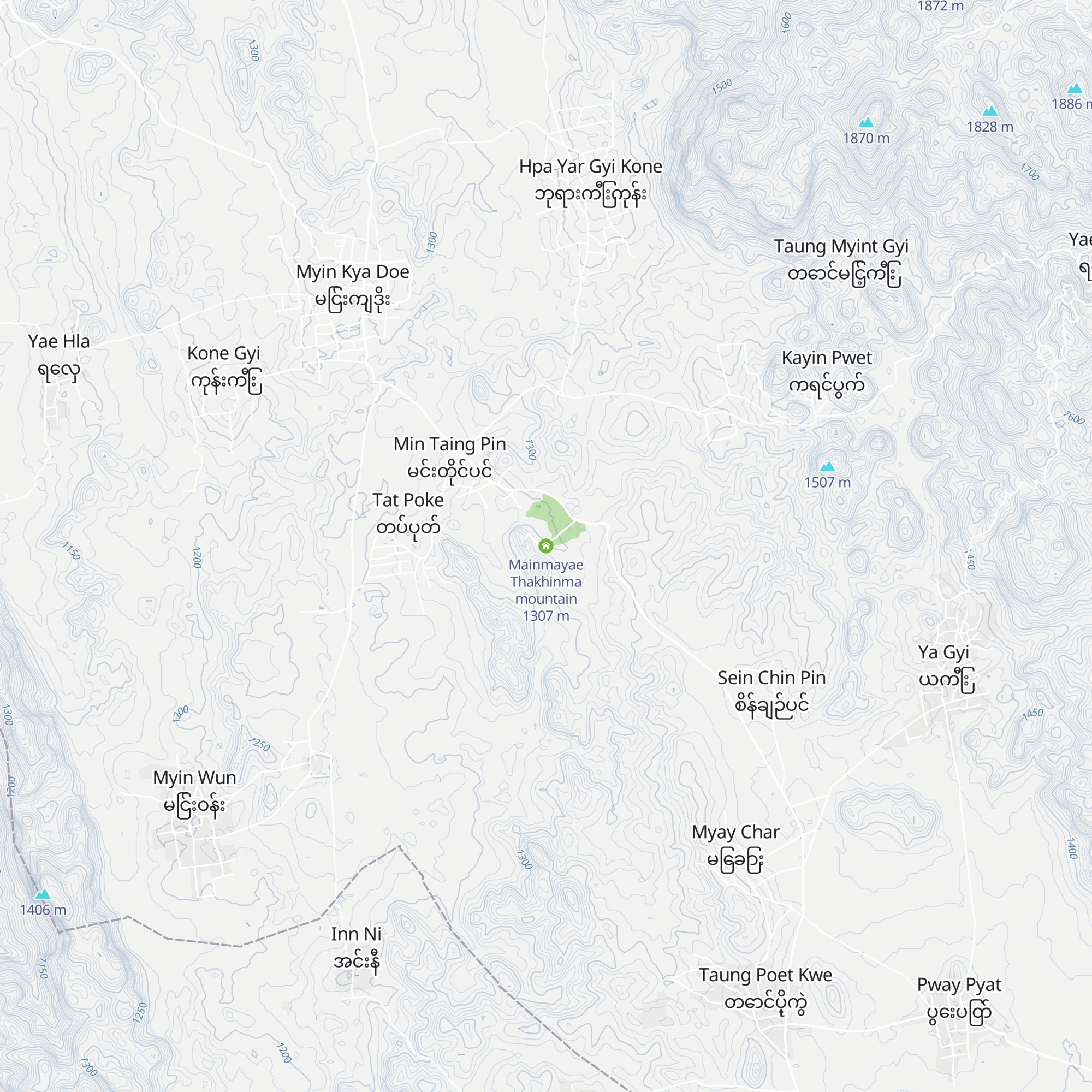Mainmayae Thakhinma mountain map