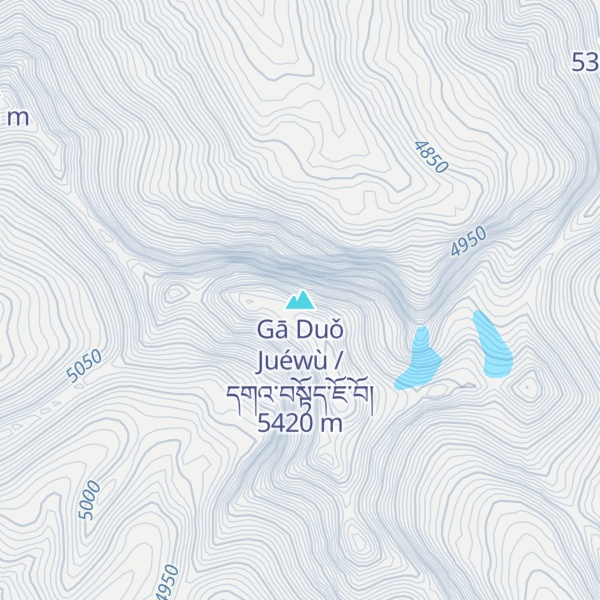Map of Gā Duǒ Juéwù /དགའ་བསྟོད་ཇོ་བོ།