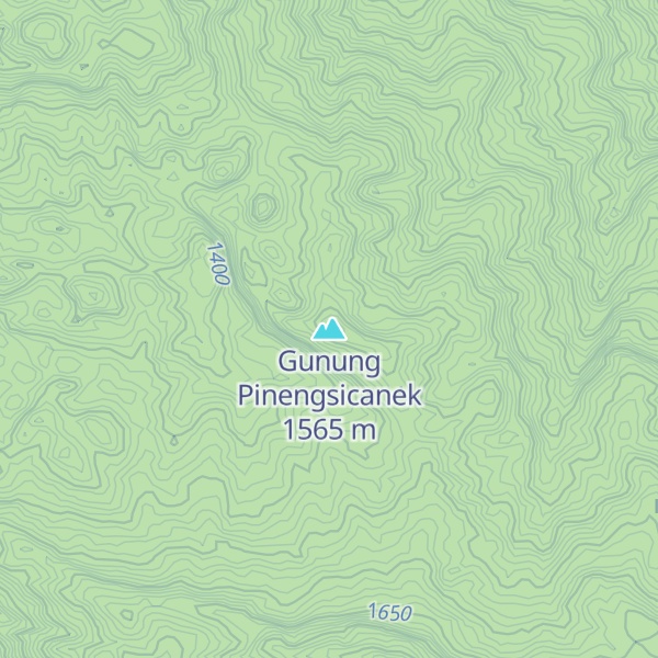 Map of Gunung Pinengsicanek