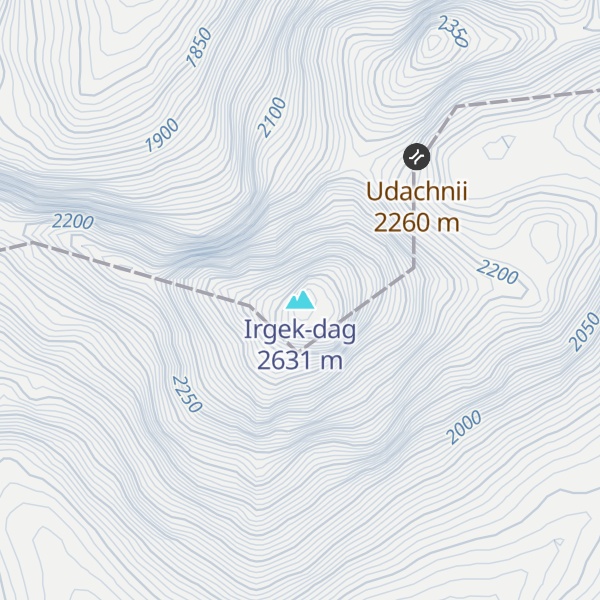 Map of Irgek-dag
