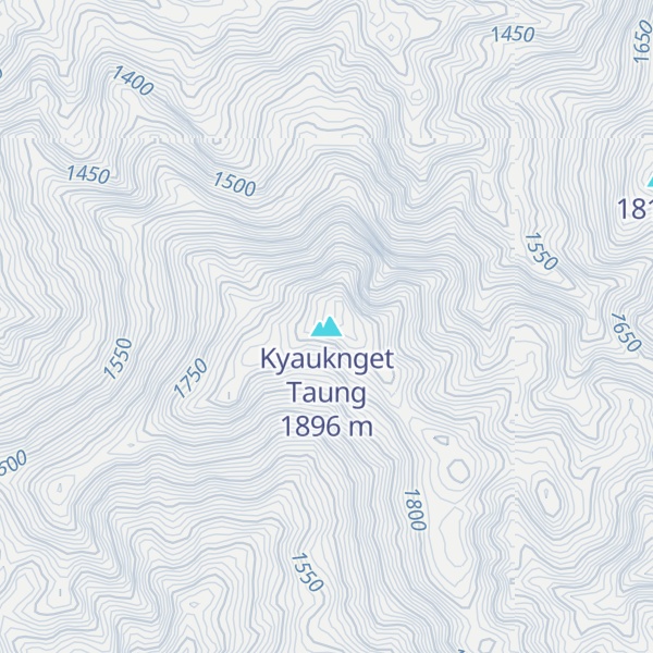 Map of Kyauknget Taung