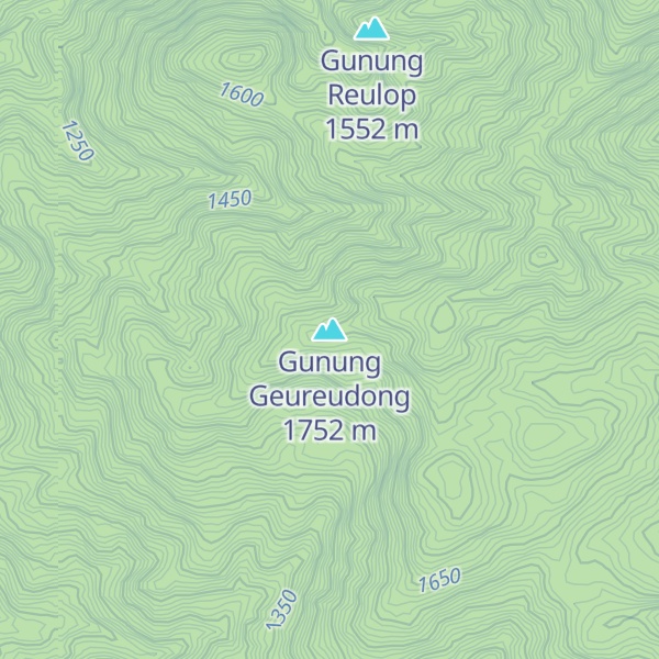 Map of Gunung Geureudong