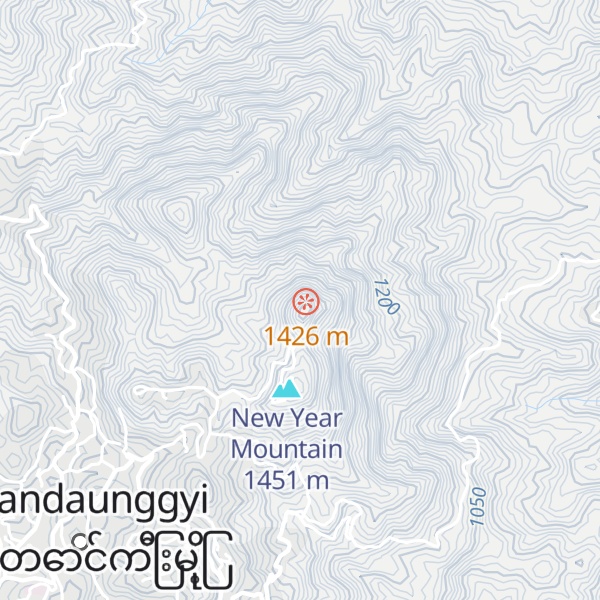 Map of Naw Bu Baw Mountain