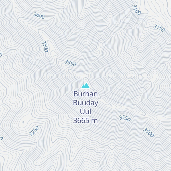 Map of Burhan Buuday Uul