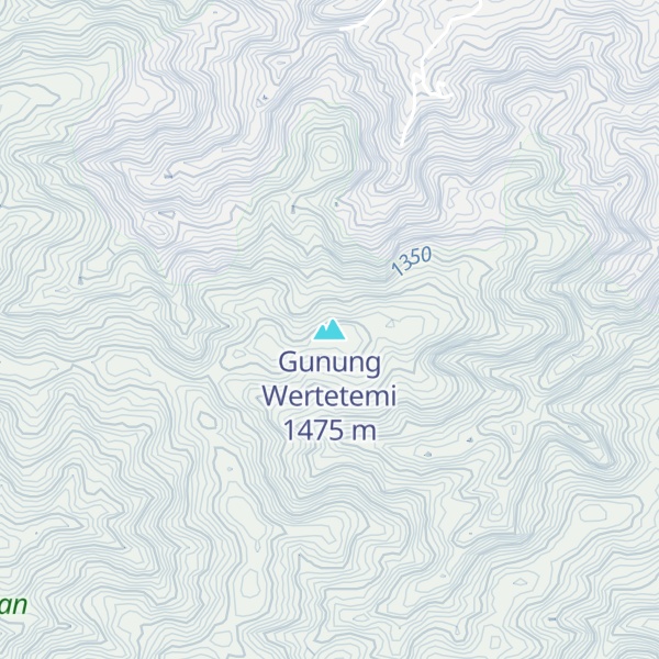 Map of Gunung Wertetemi