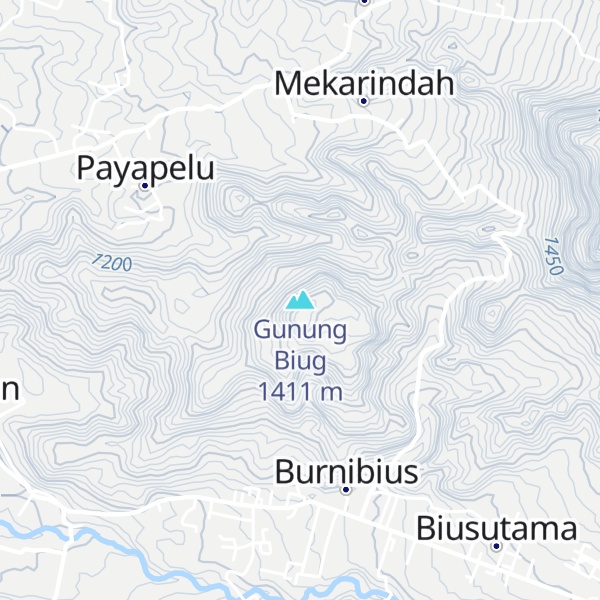 Map of Gunung Biug