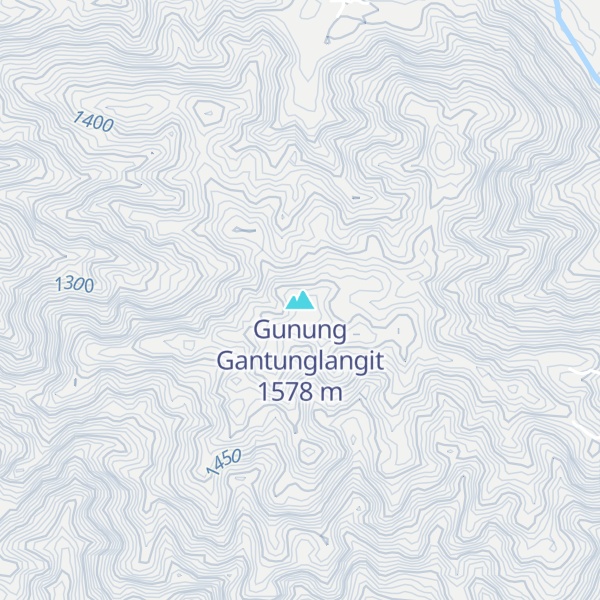 Map of Gunung Gantunglangit
