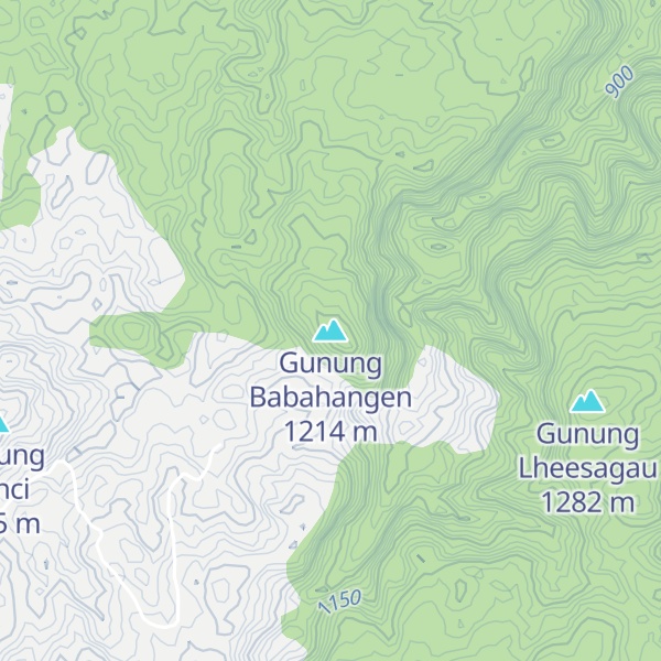 Map of Gunung Babahangen