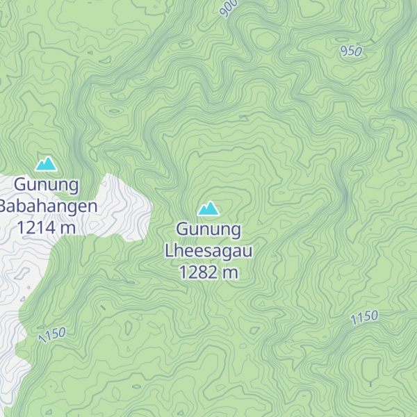 Map of Gunung Lheesagau