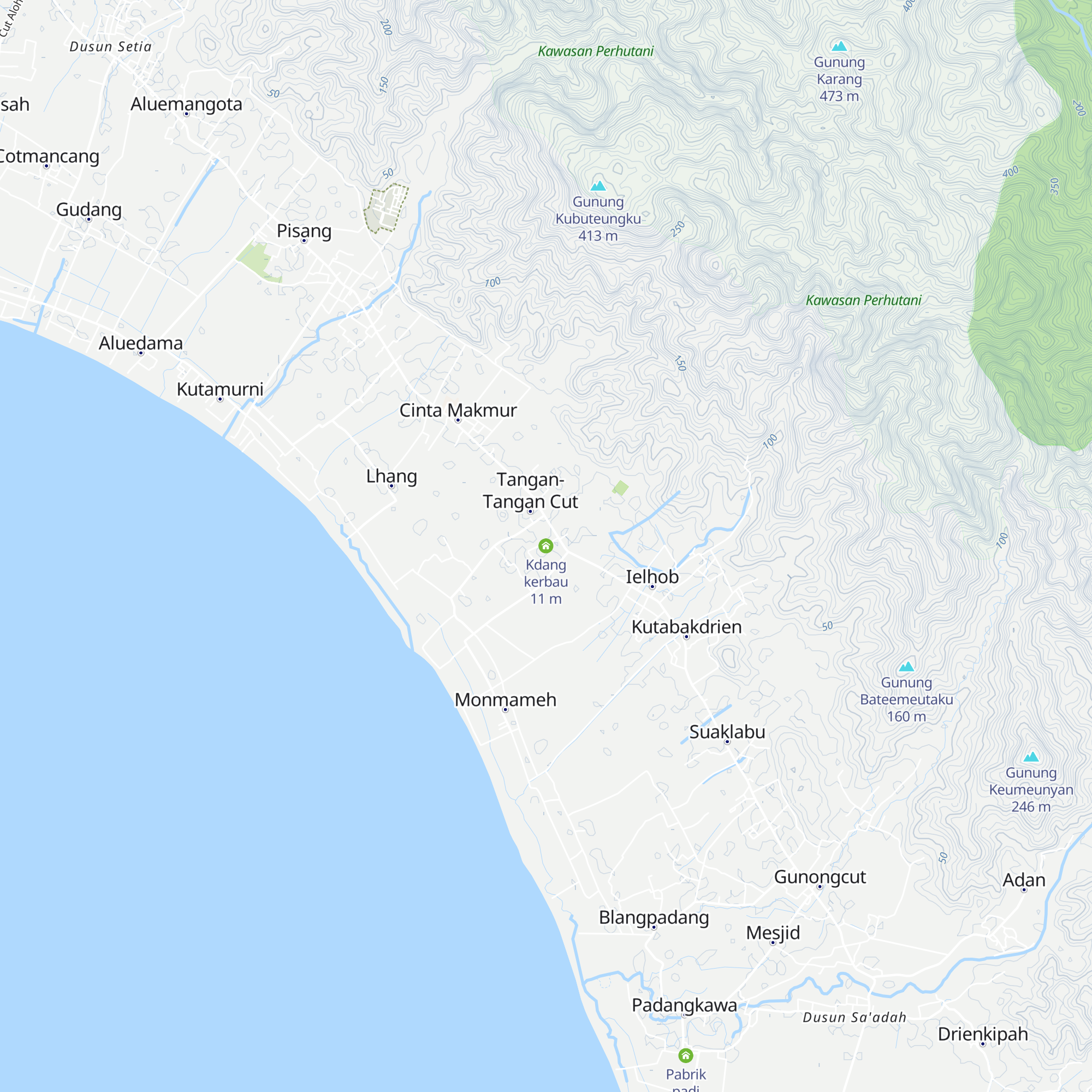 Kdang kerbau map