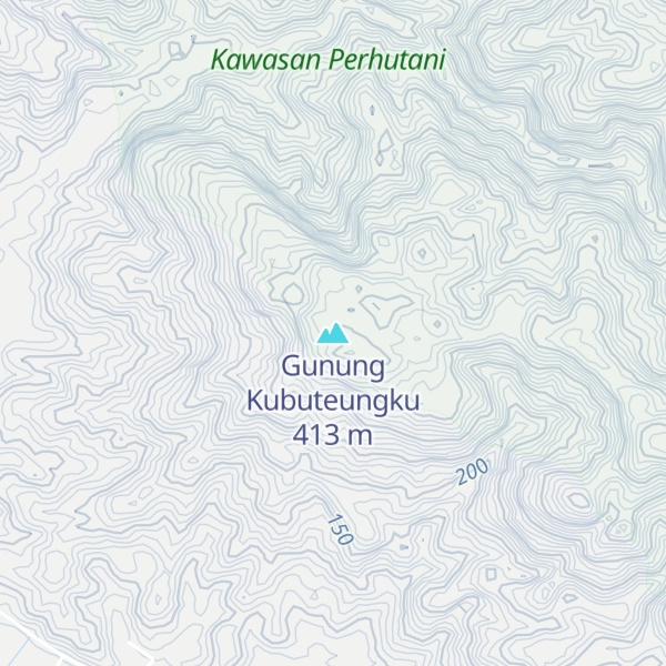 Map of Gunung Kubuteungku