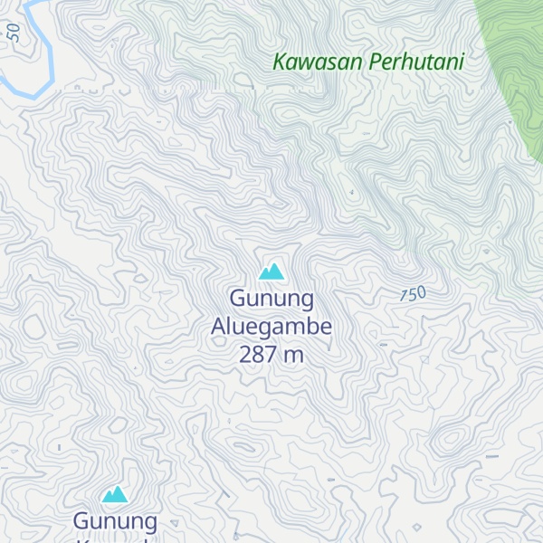 Map of Gunung Aluegambe