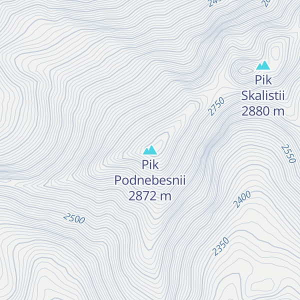Map of Pik Podnebesnii