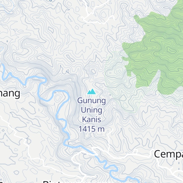 Map of Gunung Uning Kanis