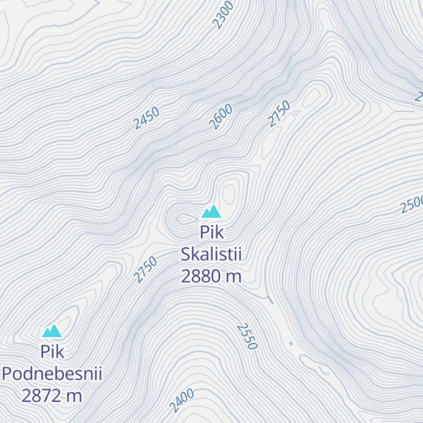 Map of Pik Skalistii