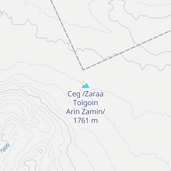 Map of Ceg /Zaraa Tolgoin Arin Zamin/