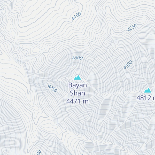 Map of Bayan Shan