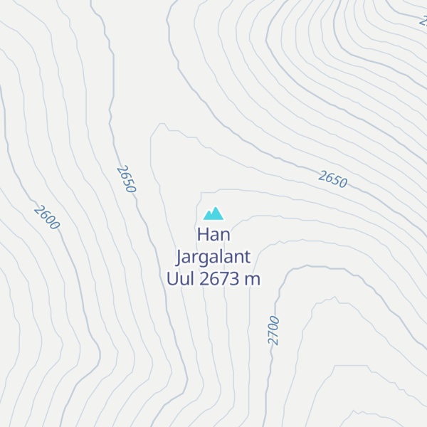 Map of Han Jargalant Uul