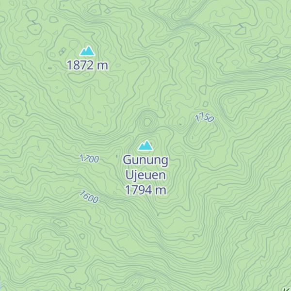 Map of Gunung Ujeuen