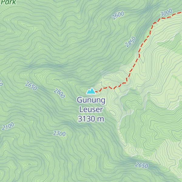 Map of Gunung Leuser