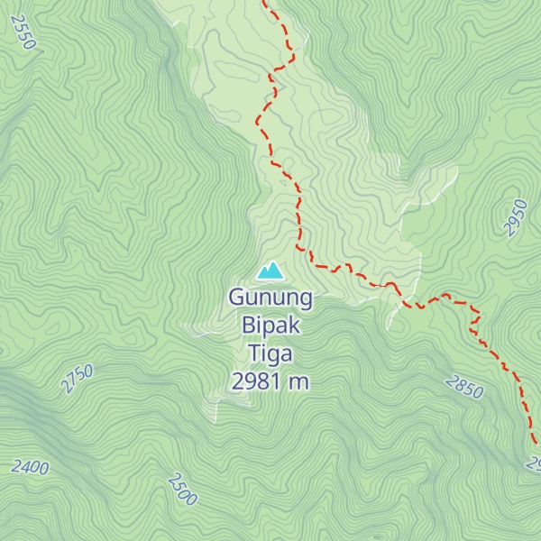 Map of Gunung Bipak Tiga
