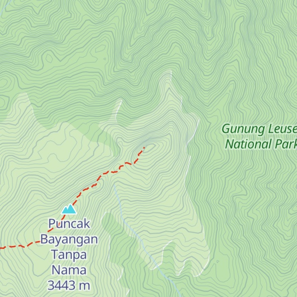 Map of Puncak Tanpa Nama